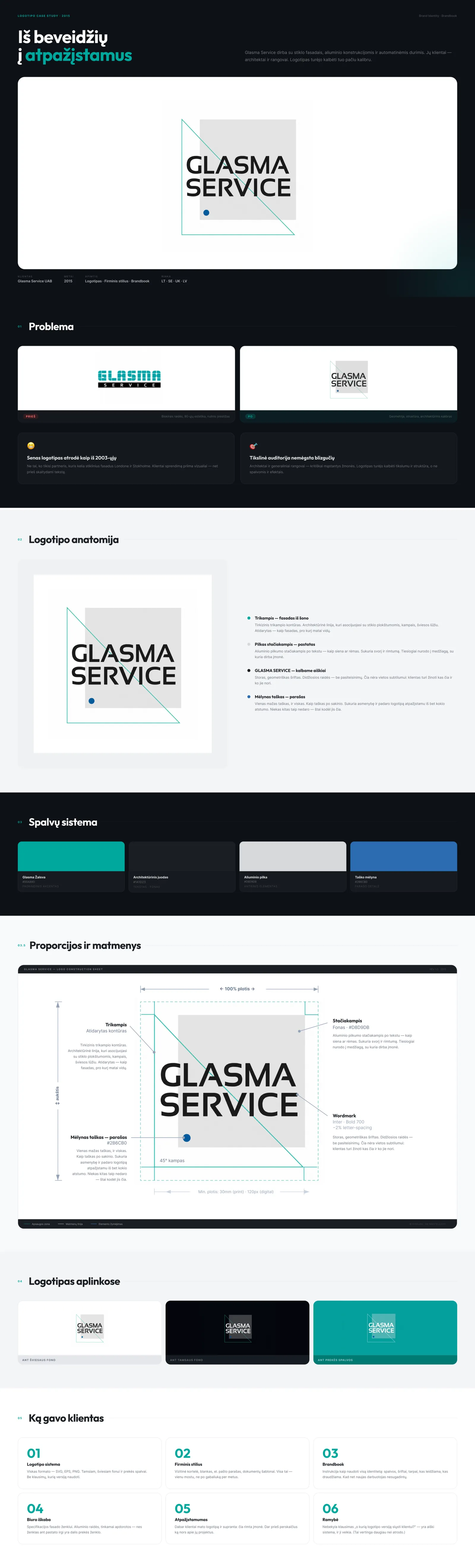 Glasma Service logotipo case study